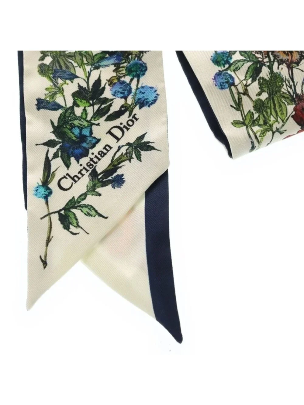 Dior D-millefiori Mitzah Flower Print Silk Twilly Scarf